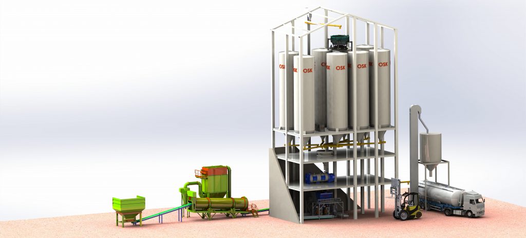 Dry Mortar Machine | Dry Mortar Plants & Industrial Solutions - Dry mortar tower production line 20-50t/h