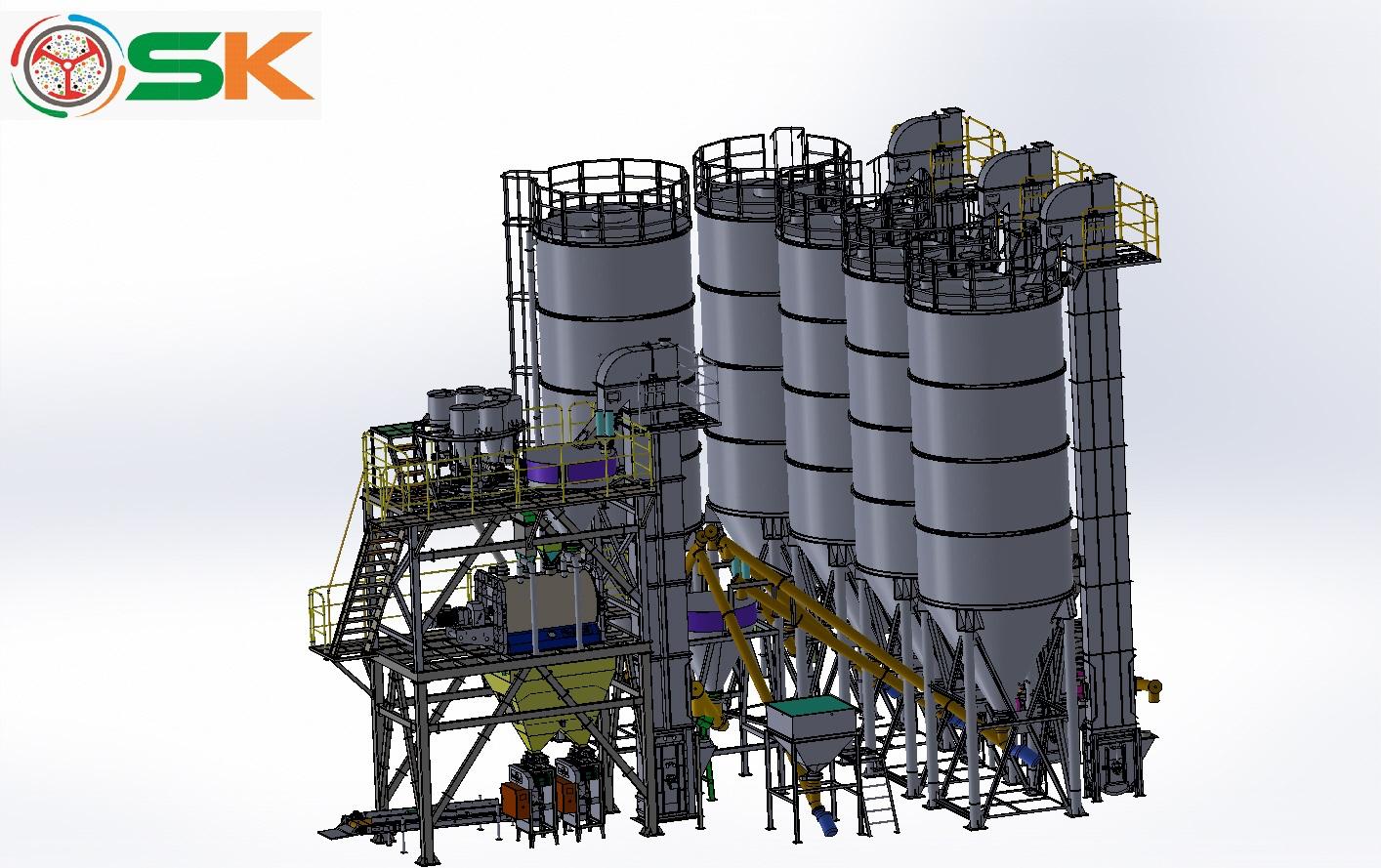 Dry Mortar Machine | Dry Mortar Plants & Industrial Solutions - Dry Mortar Production Line 5-10 T/H