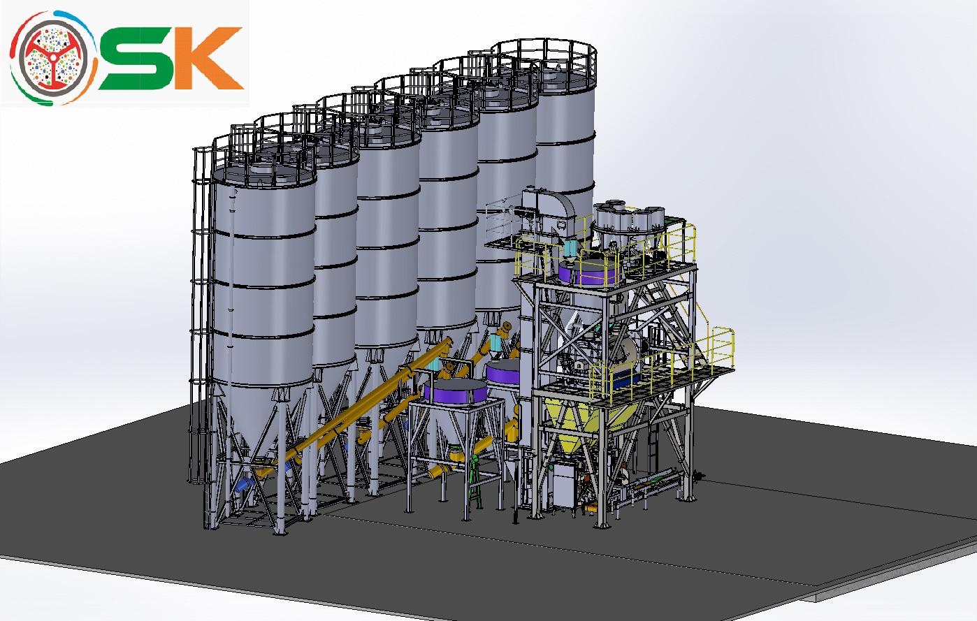 Vertical dry mortar production line CRL-1 - 3