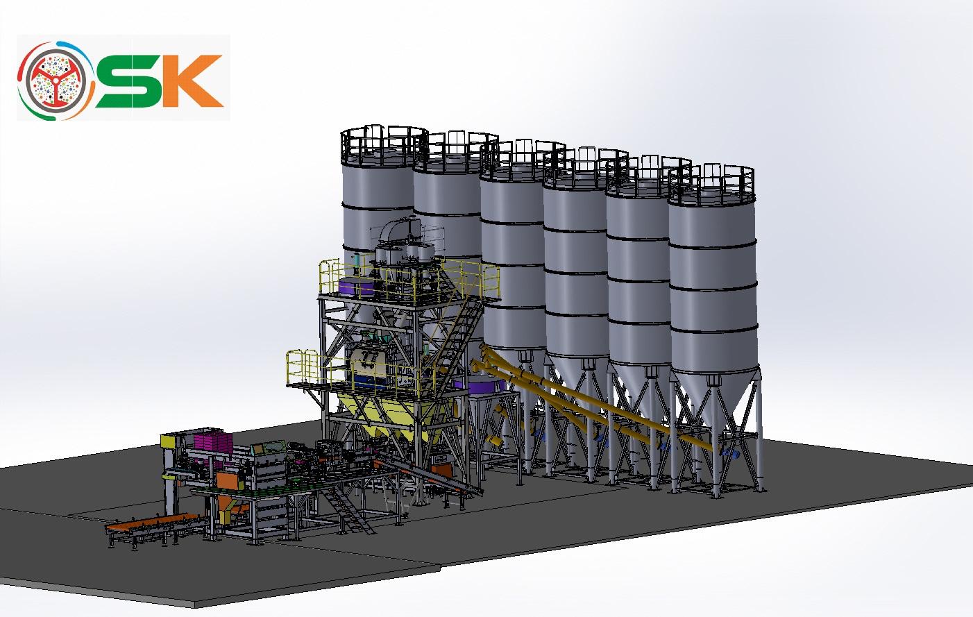 Simple dry mortar production line CRM1 - 2