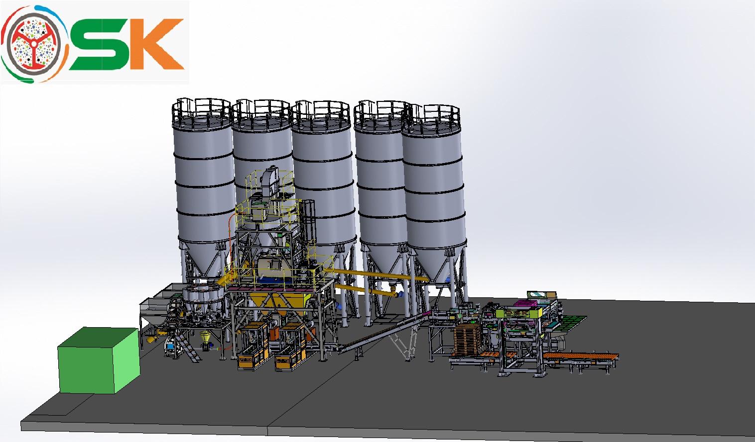 Vertical dry mortar production line CRL-3 - 2
