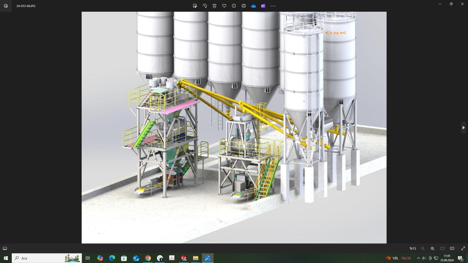 Vertical dry mortar production line OSK-2 - 2